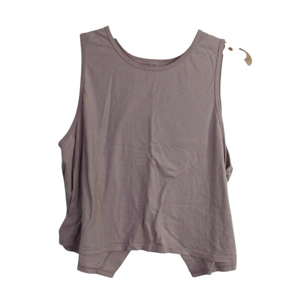 Calme Womens Cross Back Tank Top Sleeveless Organic Cotton Purple Size XXL NWT - Picture 1 of 16